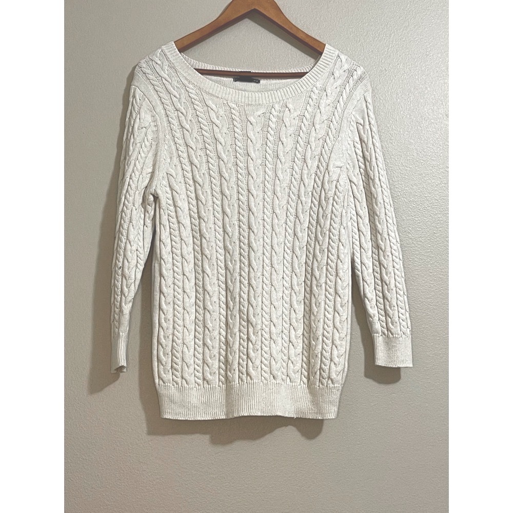 H&M White Pullover Sweater - L